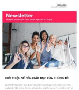 [Mẫu]. Mẫu email Giáo dục & đào  tạo 08